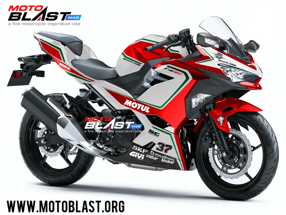 Striping F4RC MV Agusta untuk Kawasaki Ninja 250R 2018 