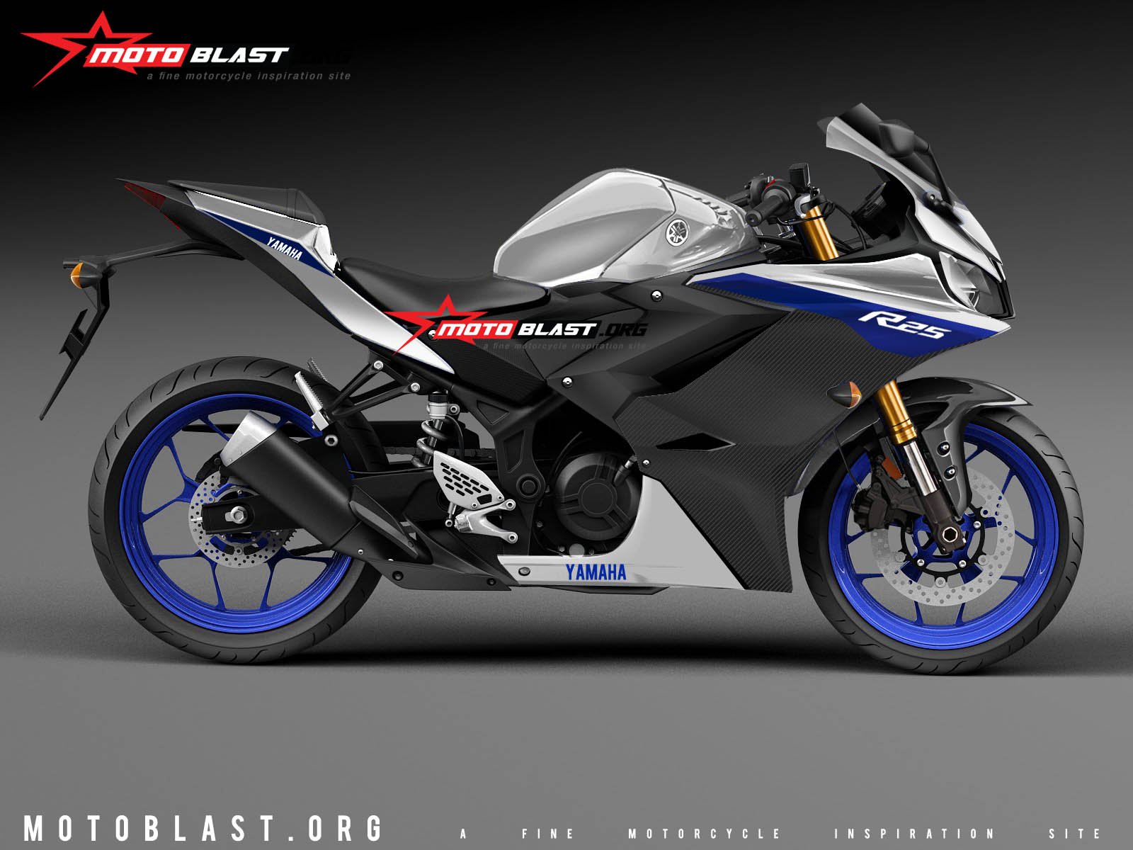 Render Update 2 : New Yamaha R25 Facelift tampak Samping, Desain ...
