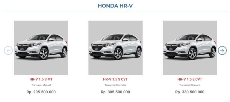 harga Honda HR-V di bali
