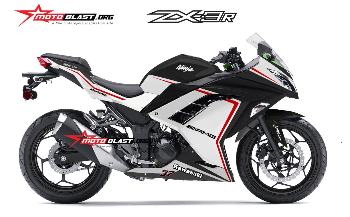  Modifikasi  Striping Ninja  250R Fi  Livery MV Agusta Grey 