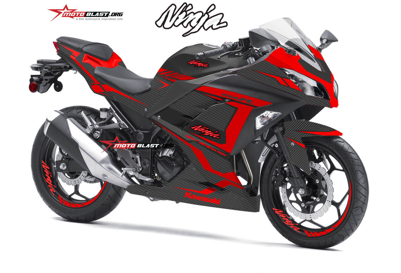 Motoblast  Modifikasi  striping Honda CBR250RR RED Sporty