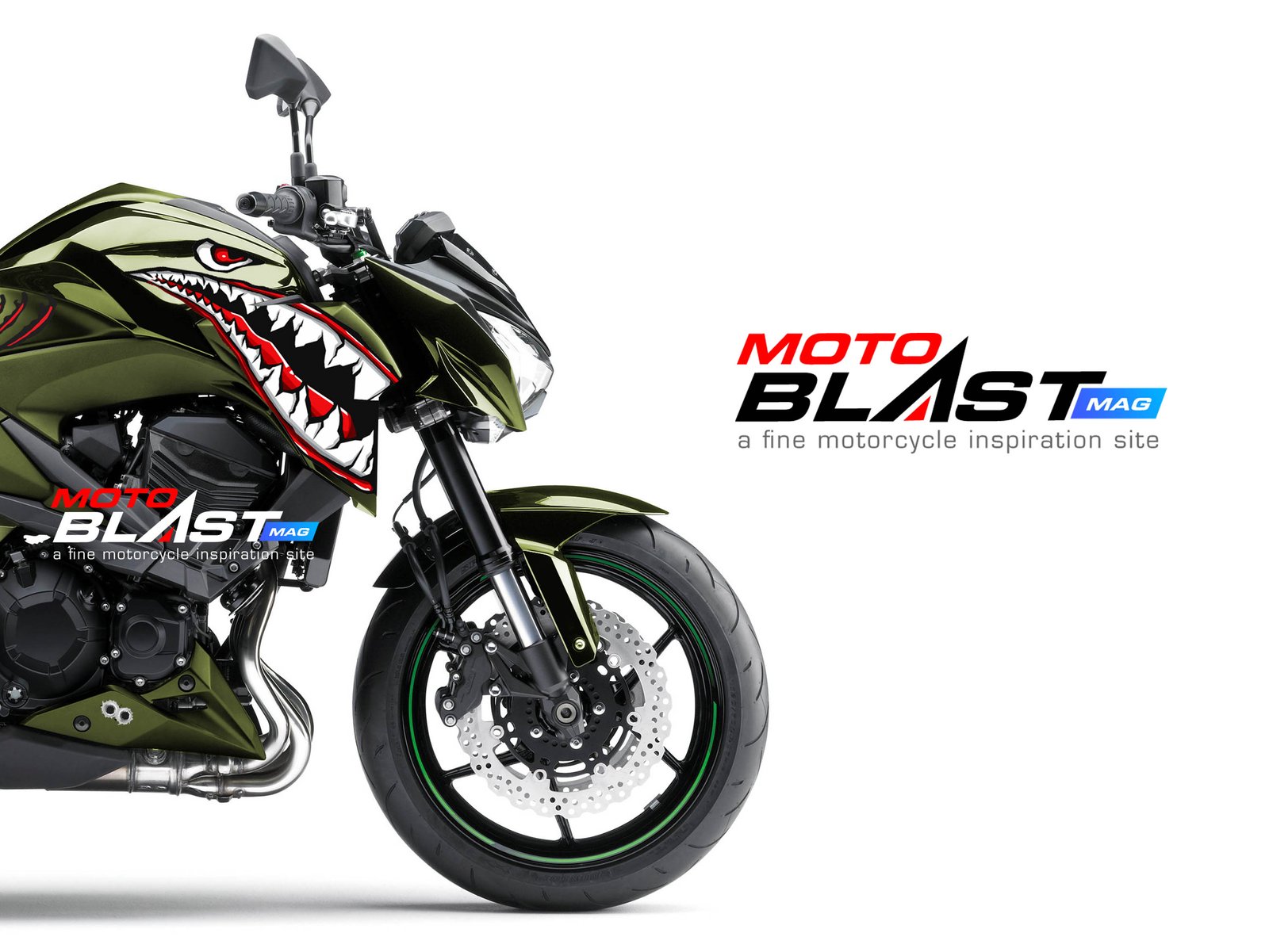 Kawasaki Z800 Livery Army Shark Squadron - MOTOBLAST