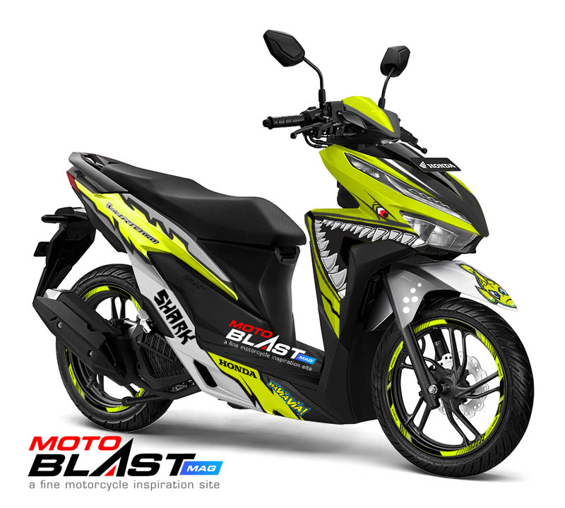 Modifikasi Striping Honda Vario 150 2018 Shark - MOTOBLAST