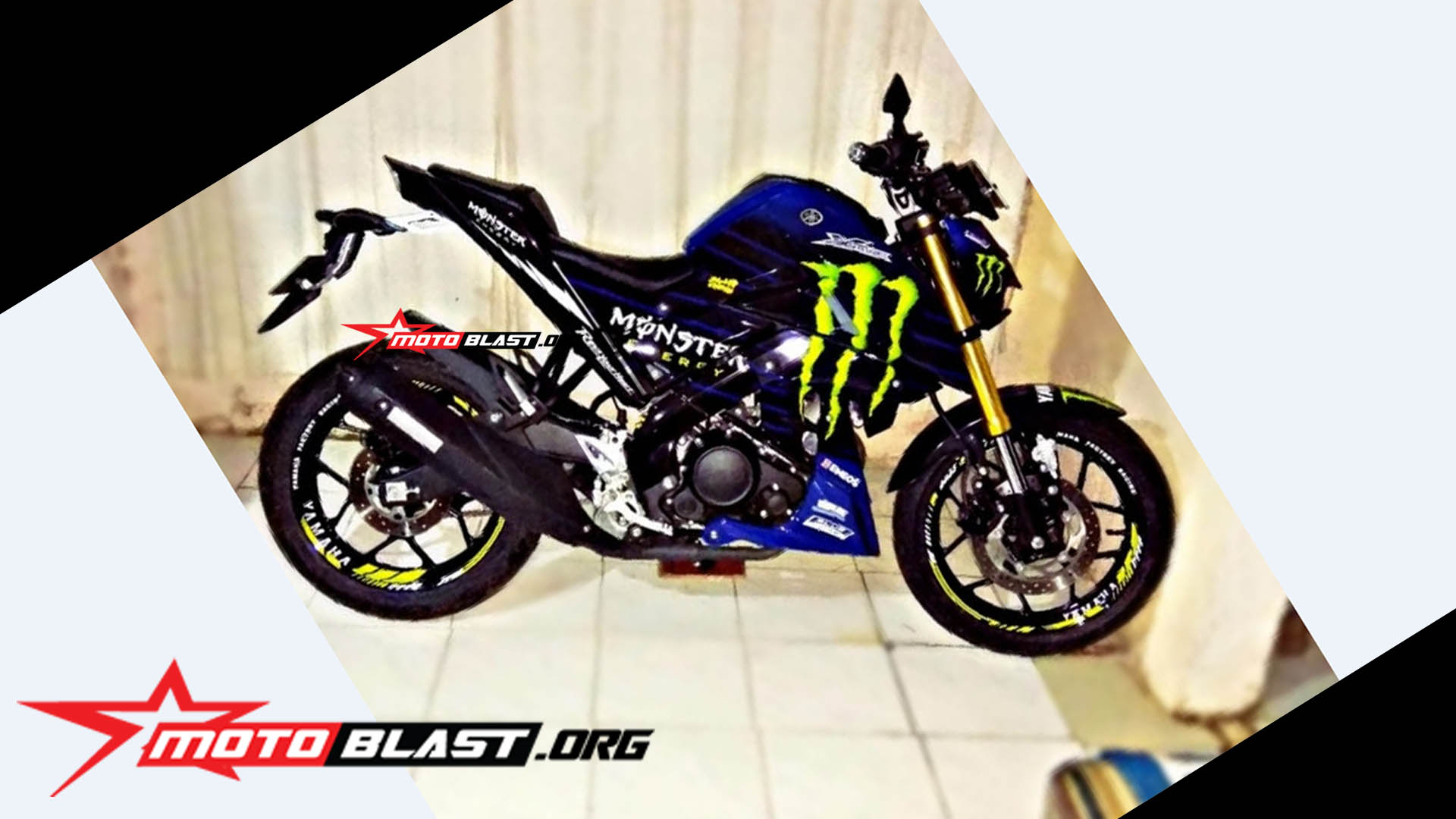Modifikasi stiker  Yamaha Xabre  Monster GP 2021 MOTOBLAST
