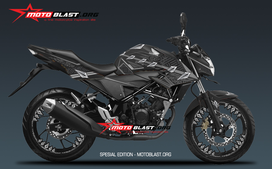 Modifikasi Striping Honda  CB150R Black Panther MOTOBLAST