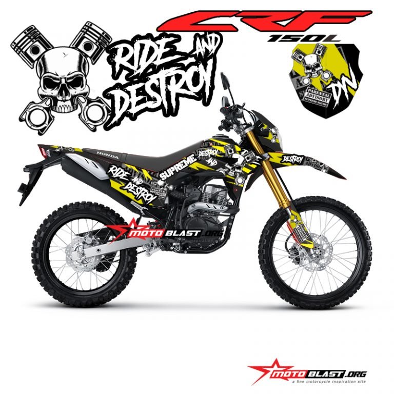 1 CRF 150 yellow SKULL