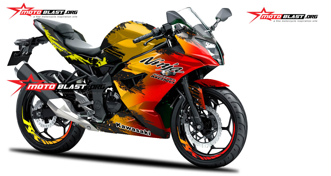 Modifikasi Striping Kawasaki Ninja 250RR Mono Buto Geni - MOTOBLAST