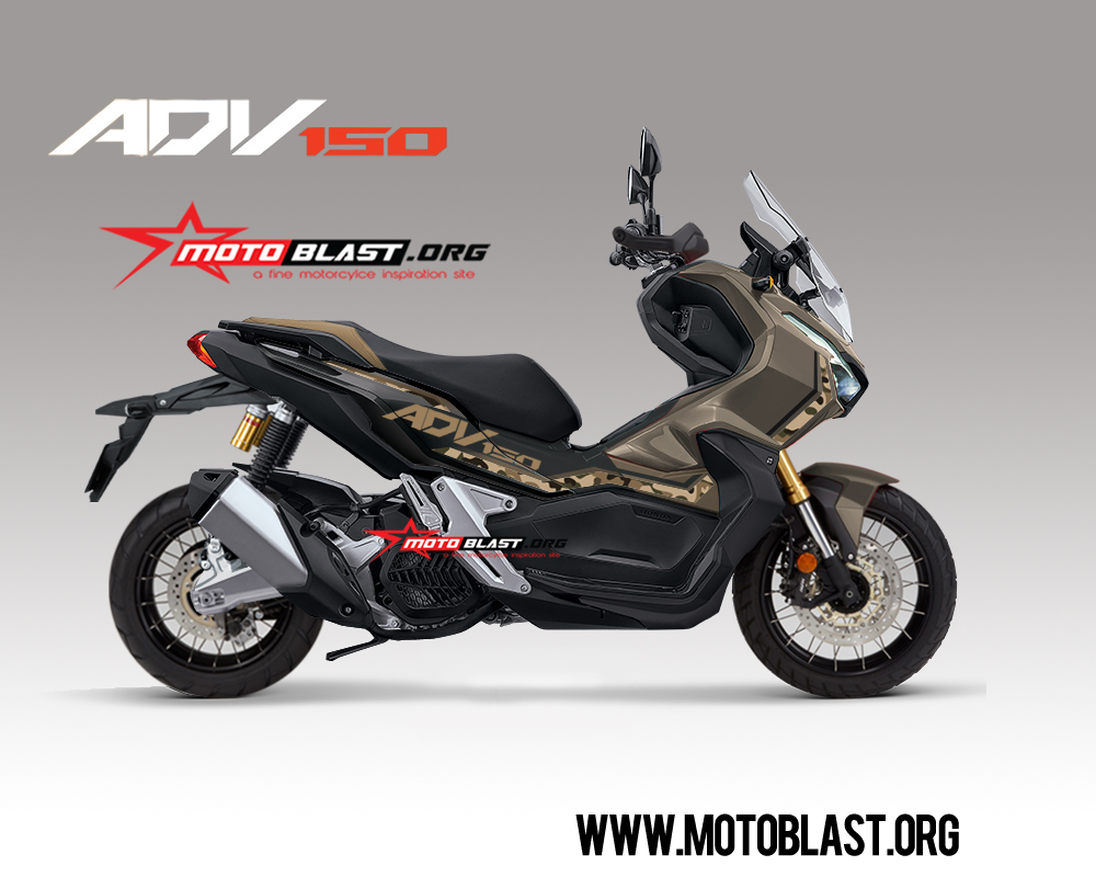 Modifikasi Striping Honda Adv Livery Army Brown Motoblast