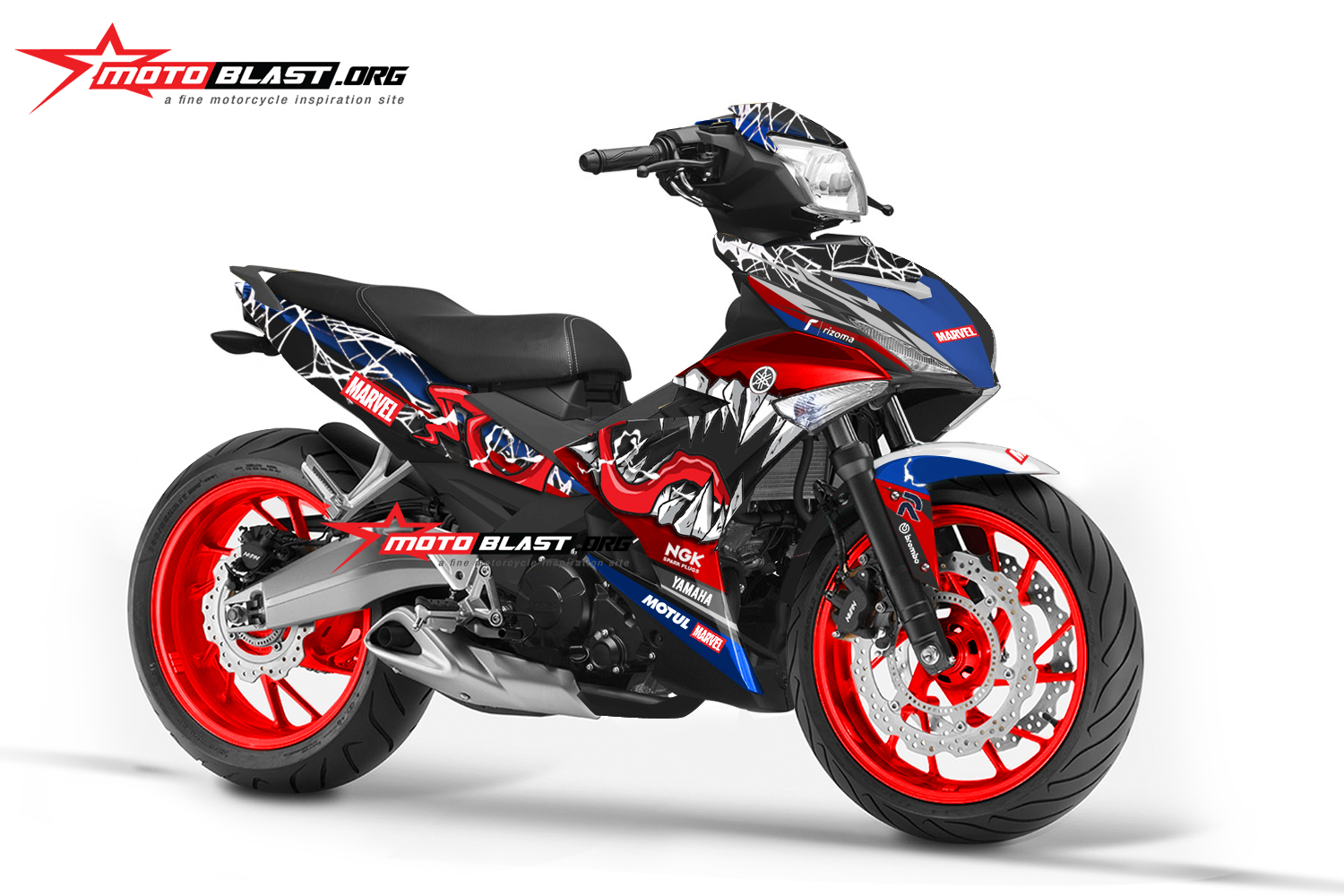 Modifikasi Striping  Yamaha MX King 150  Venom MOTOBLAST