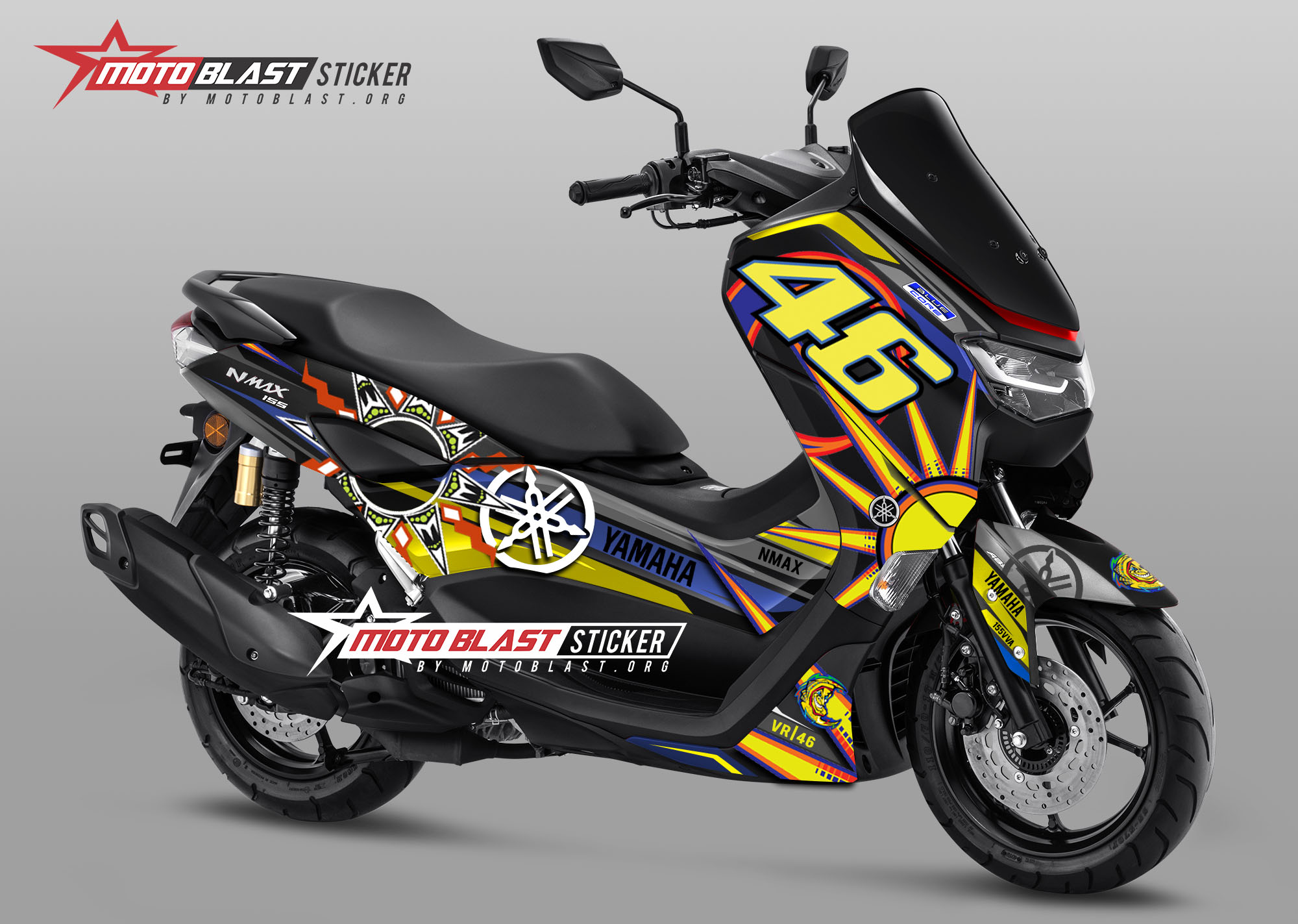 Modifikasi Striping Yamaha New Nmax sunmoon - MOTOBLAST
