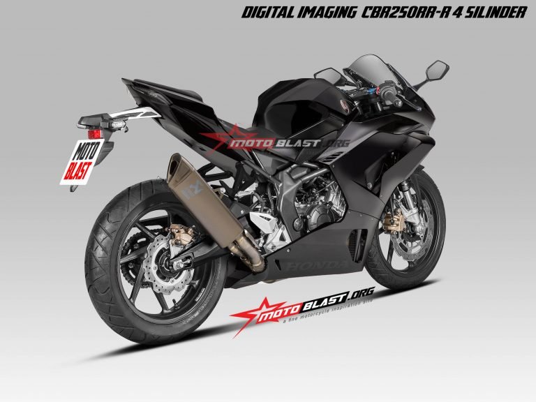 RENDER CBR250RR-R 4 silinder - rear view-black