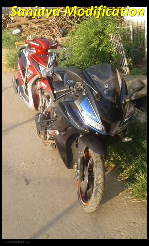 Honda beAT di modif jadi Yamaha R15 V3, Mbeeerrr Gledek nih - MOTOBLAST