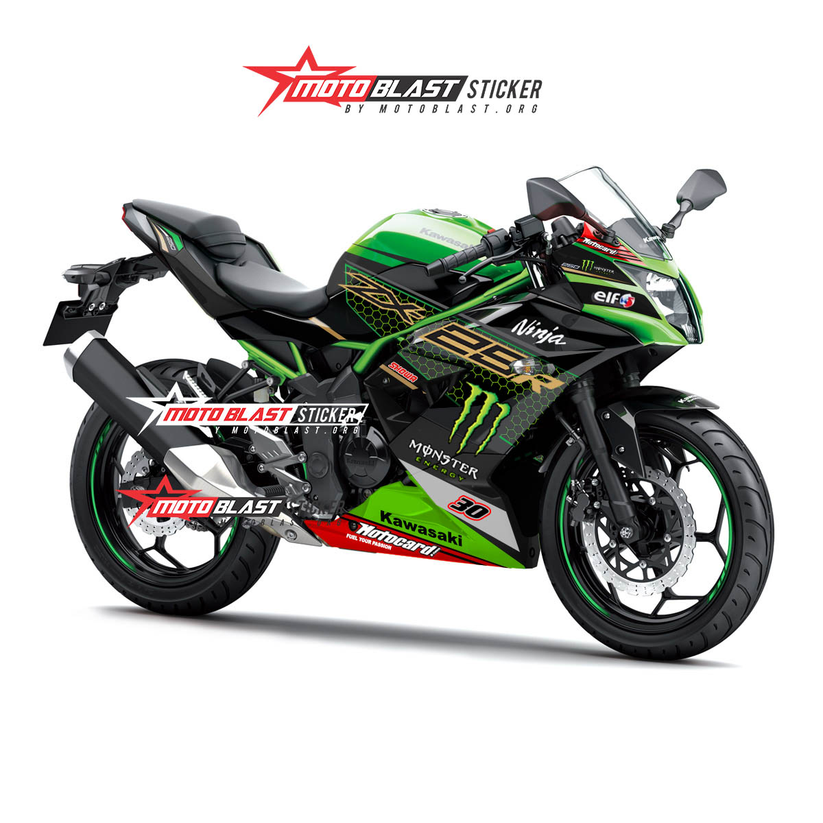 Modif striping Kawasaki Ninja 250SL RR mono livery KRT wsbk | MOTOBLAST