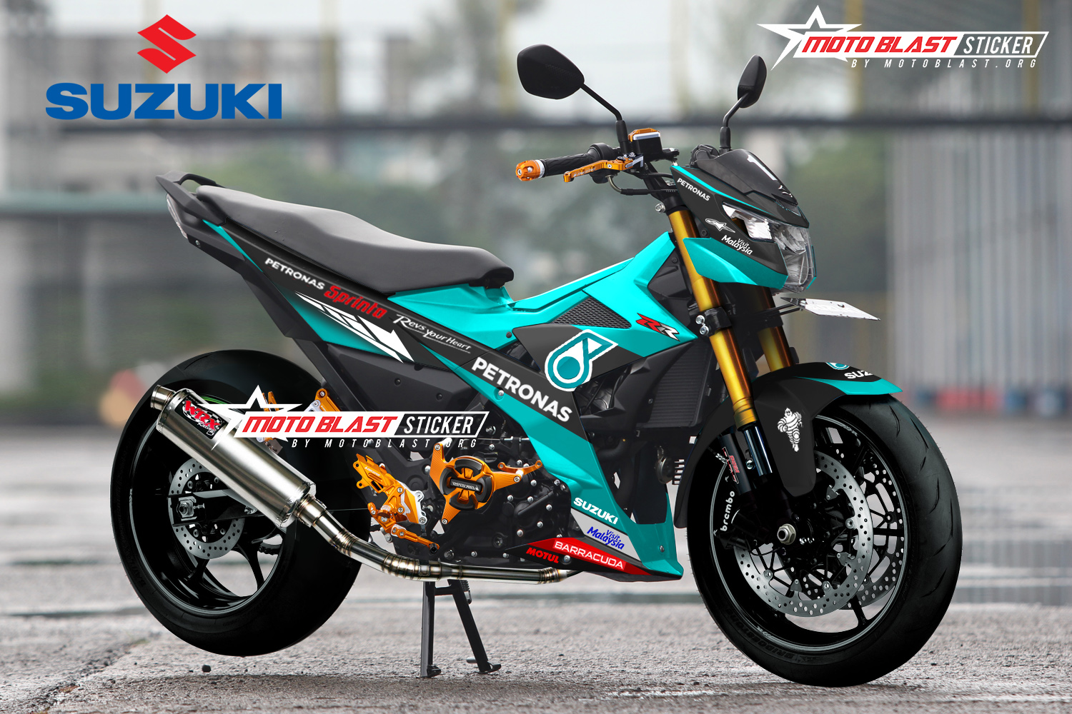 Suzuki Satria Fu 150 Fi dengan livery ecstar motogp 2019 dan modif kaki ...