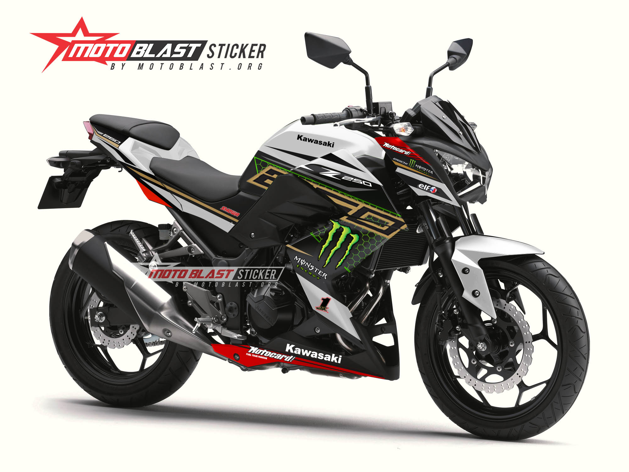 Modif Striping Kawasaki Z250 Livery Krt - MOTOBLAST