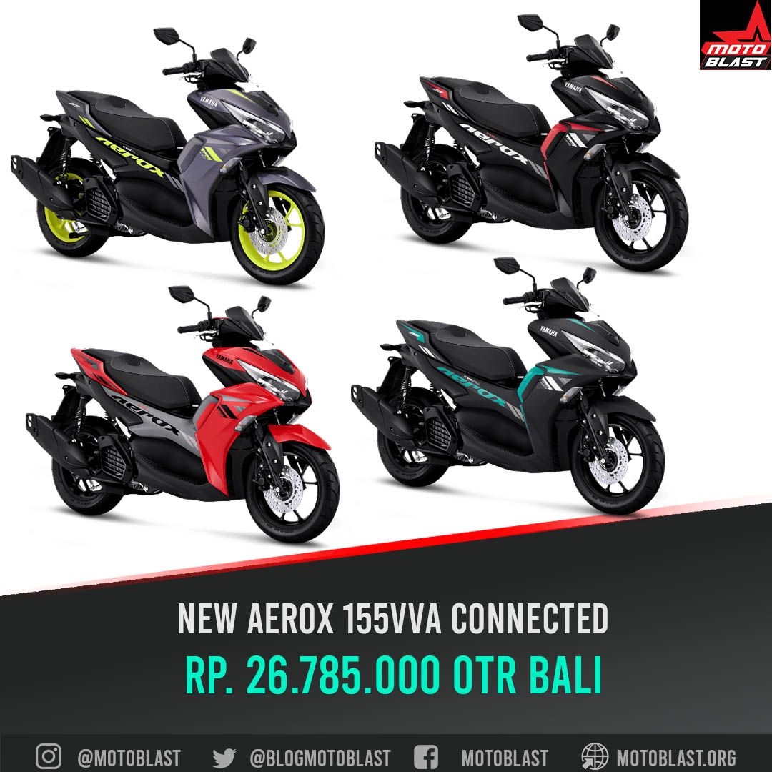 Harga New Yamaha Aerox 155 Connected Di Bali - MOTOBLAST