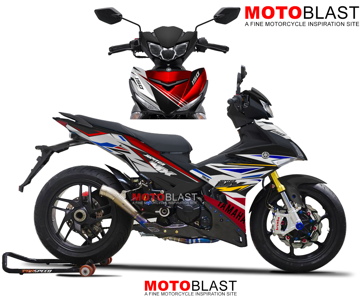 Modifikasi Striping Yamaha Mx King Kaki Gambot Livery Gundam Motoblast