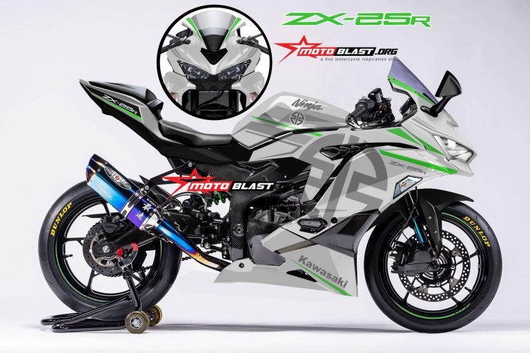 2 NINJA ZX25R WHITE H2R MOTOBLAST