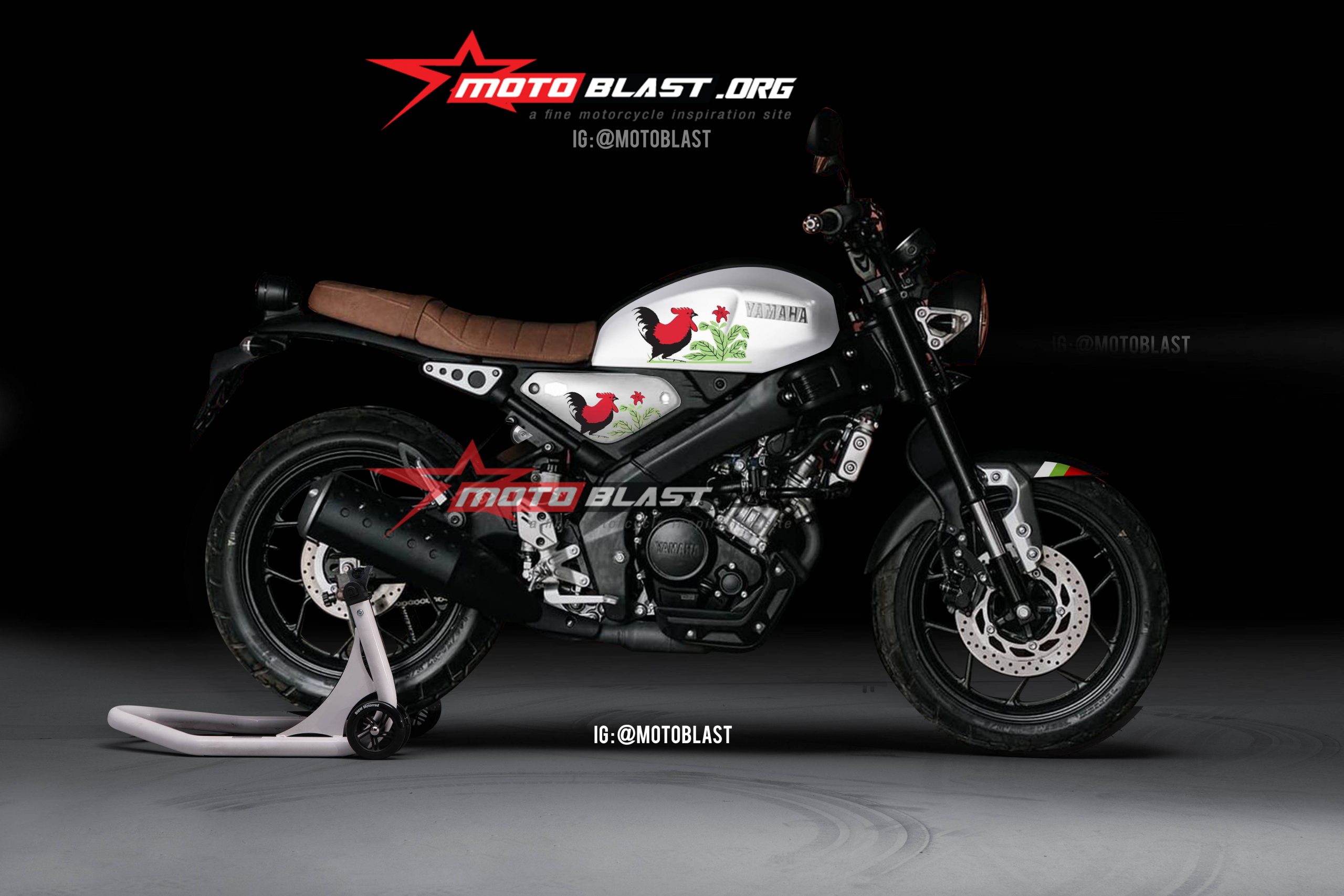 Modifikasi Striping Yamaha Xsr 155 Livery Mangkok Mie Ayam Jago