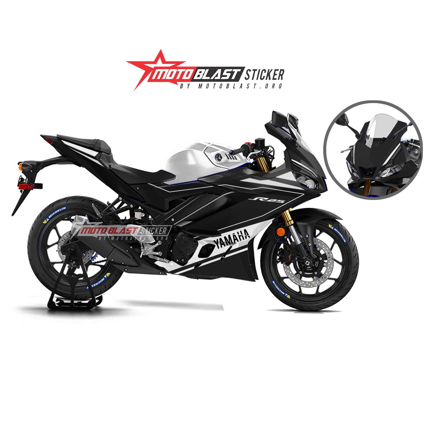 Modif striping Yamaha New R25 livery KRT 2022 - MOTOBLAST