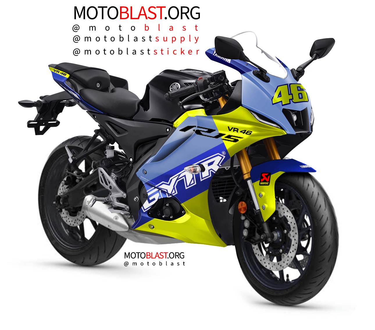 Modifikasi striping Yamaha R15 V4 Indonesia livery GYTR Tribute to VR46 ...