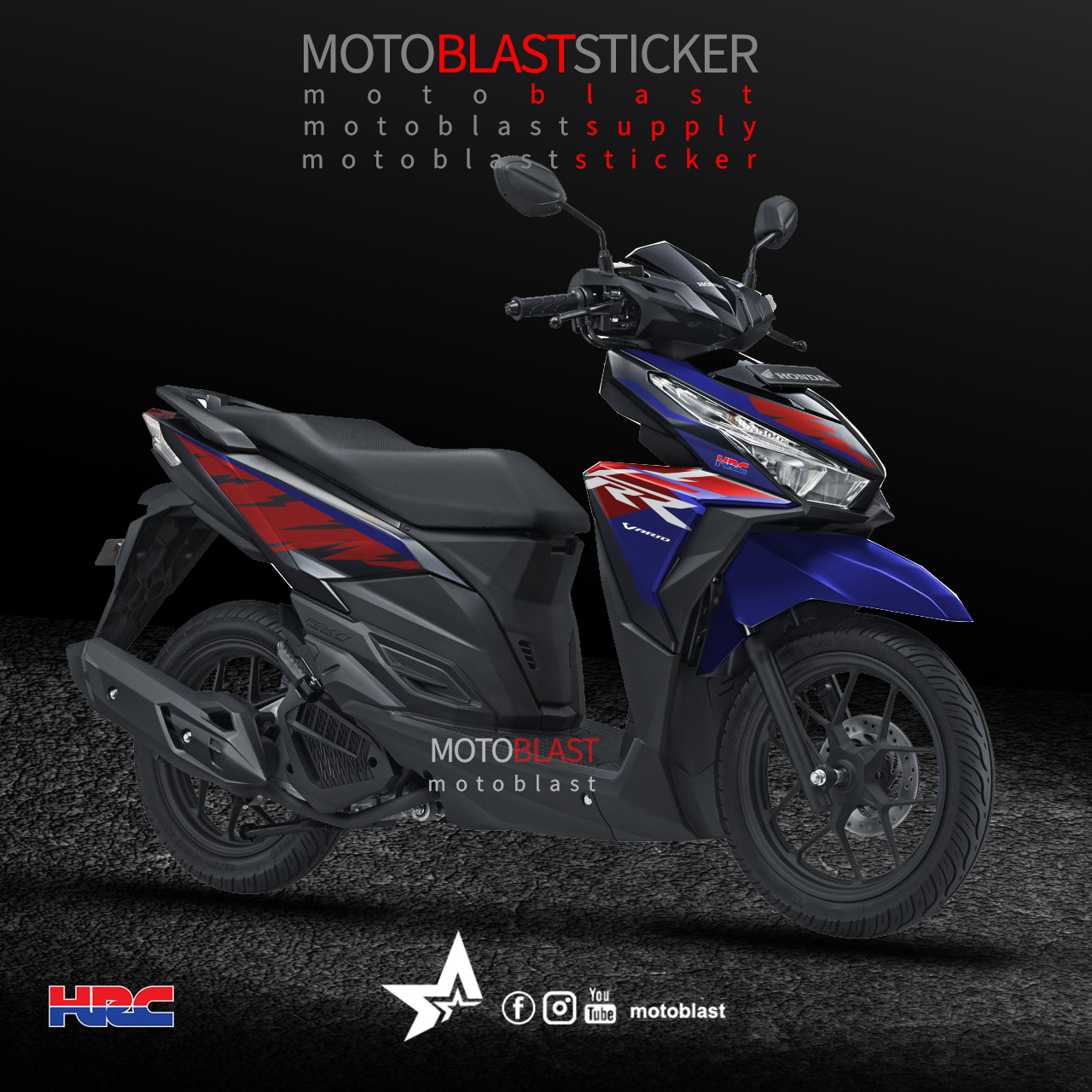 Modifikasi Striping Honda Vario 125-150 livery 20th Anniversary