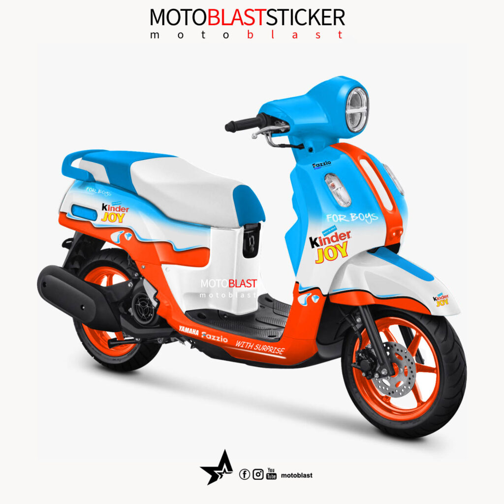 Modifikasi striping Yamaha Fazzio Hybrid Kinderjoy - MOTOBLAST