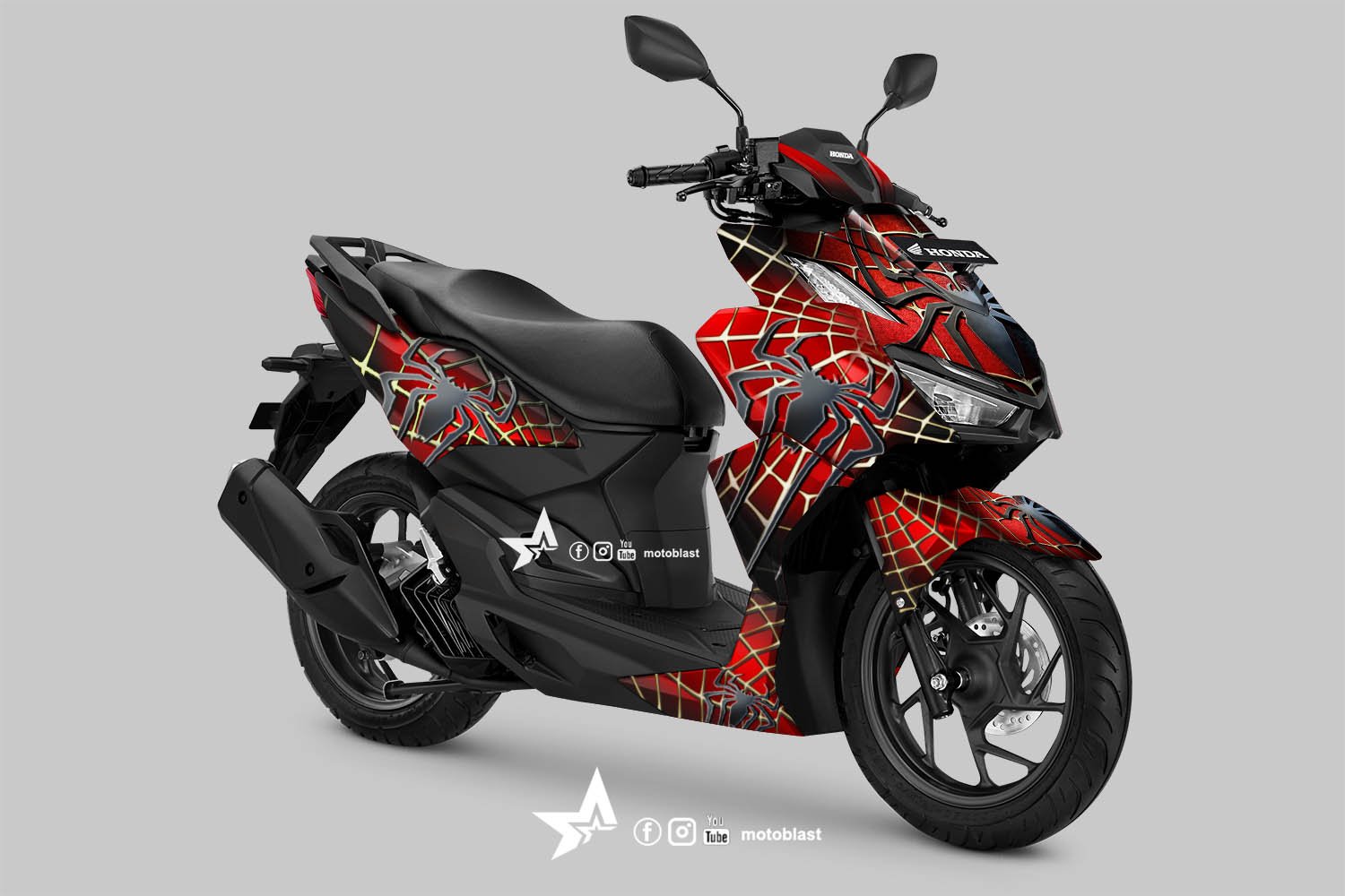 1 VARIO 160 SPIDERMAN motoblast