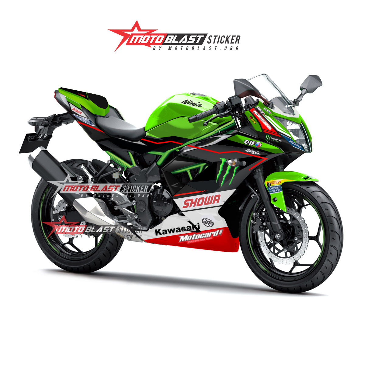 Modif striping Kawasaki Ninja 250R SL atau RR Mono ala KRT ZX10RR wsbk