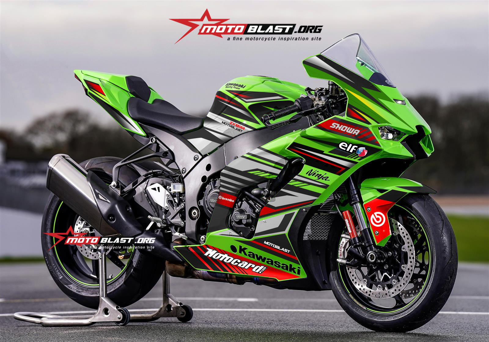 Modifikasi striping Kawasaki Ninja ZX10RR - MOTOBLAST