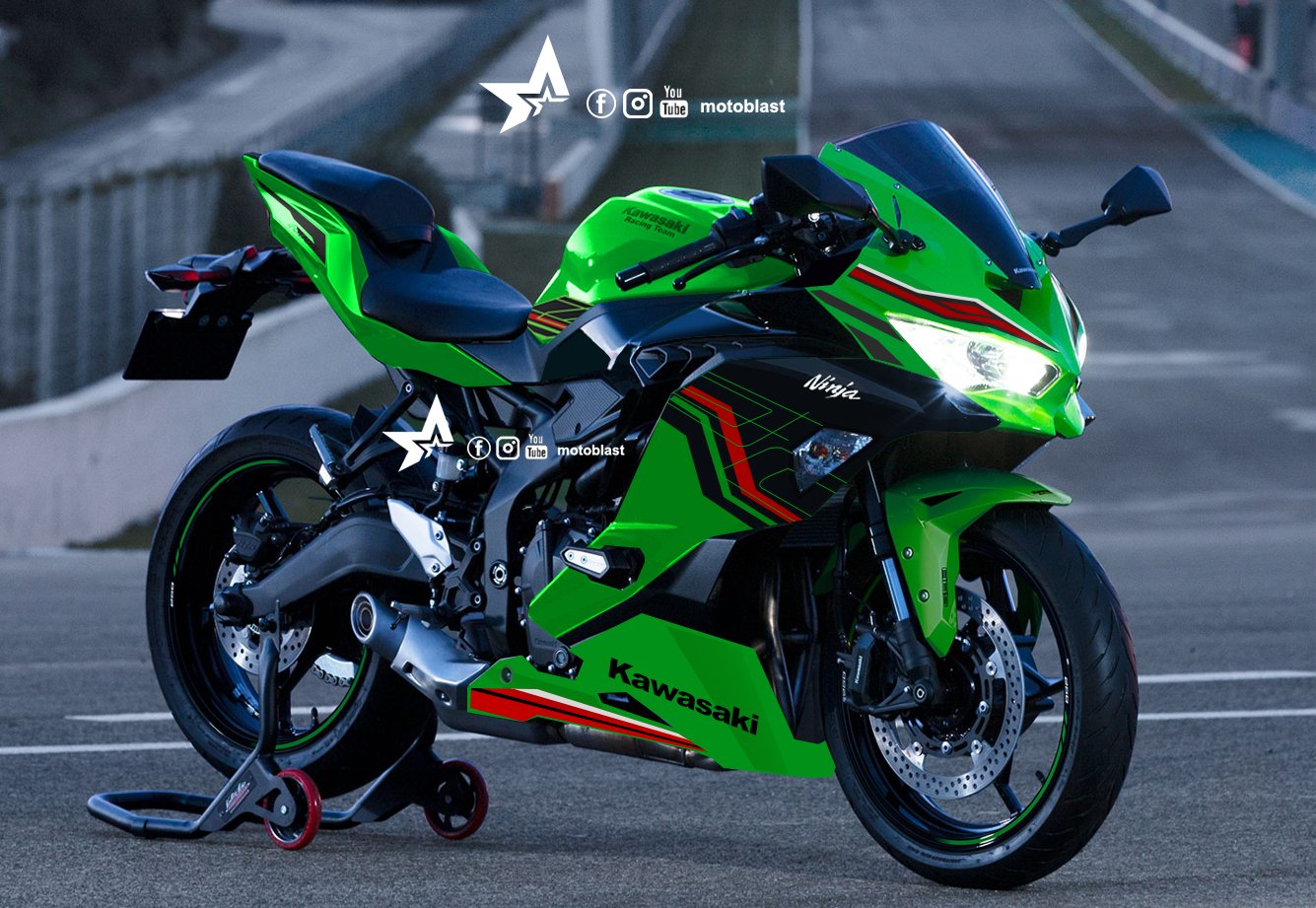 Modifikasi Striping Kawasaki Ninja ZX25R livery Ninja 400R 2023 Eropa ...