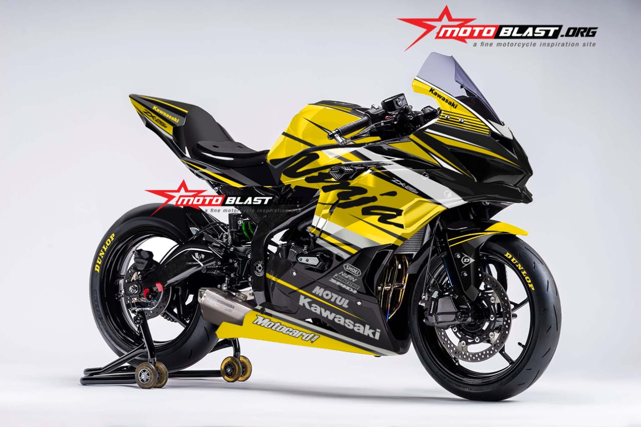 Modifikasi Striping Kawasaki Ninja ZX25R yellow - MOTOBLAST