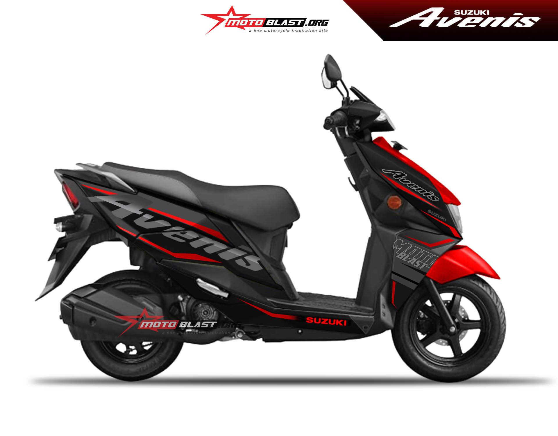 Modifikasi Striping Suzuki Avenis 125 Black magic - MOTOBLAST