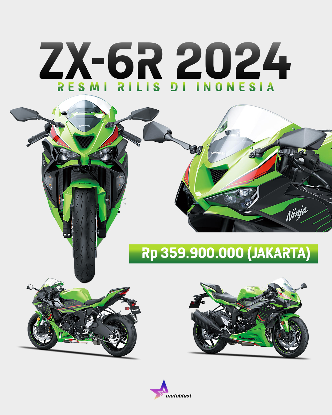 KMI resmi rilis ZX6R di Indonesia.. harga CUMA RP. 359 jutaan saja