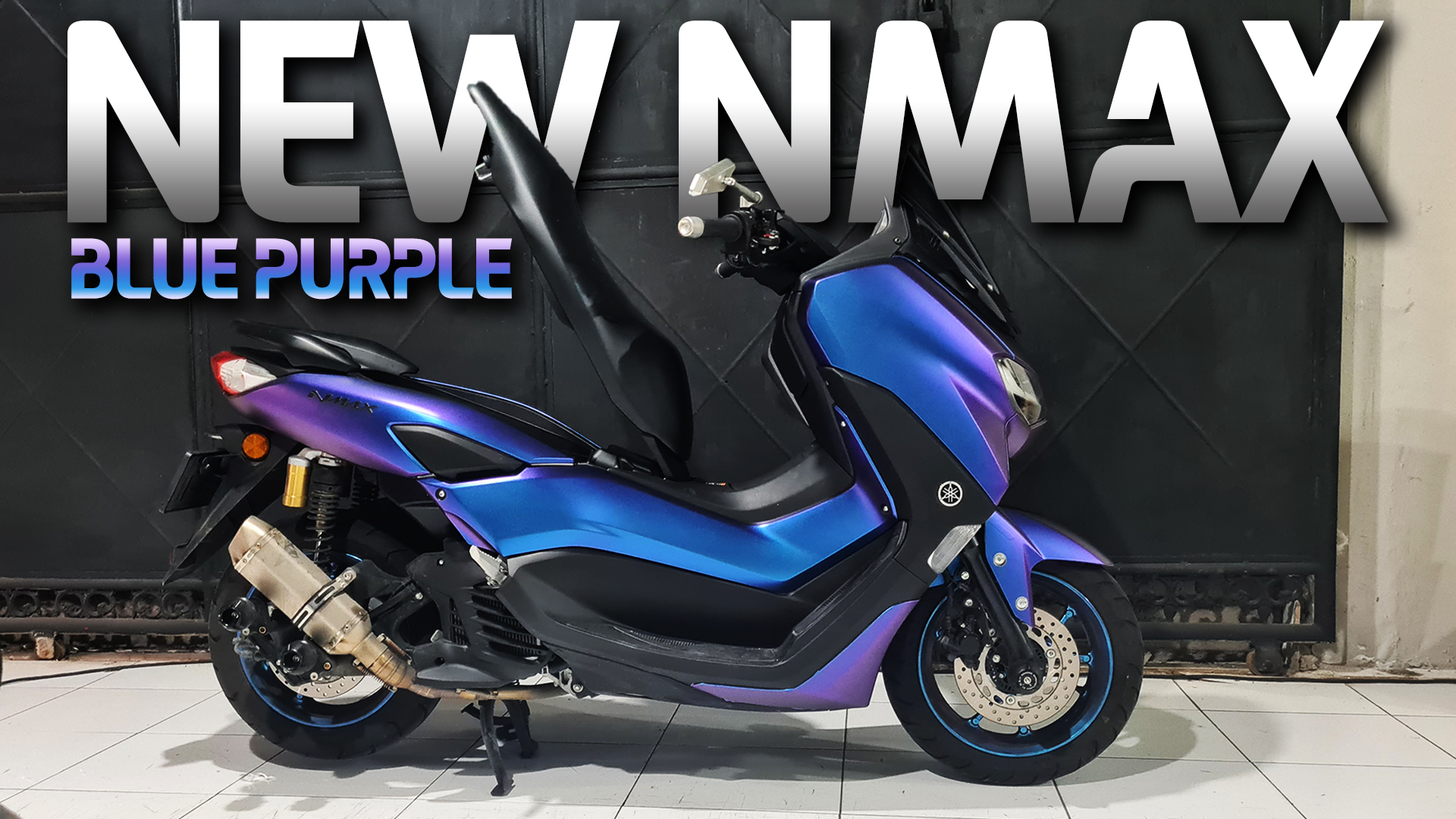 Modifikasi Striping Yamaha Nmax Old Gundam blue - MOTOBLAST