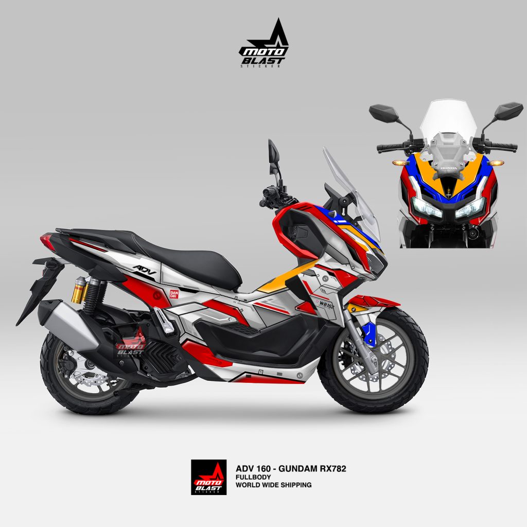 Modifikasi Striping Honda Adv Gundam Rx Motoblast