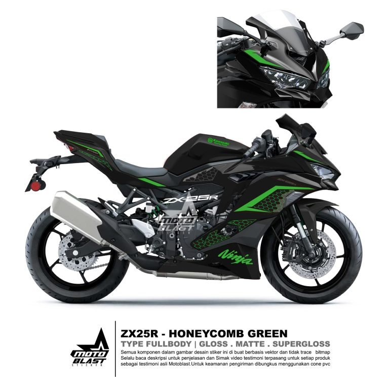 ZX25R BLACK GREEN ABS HONEYCOMB2