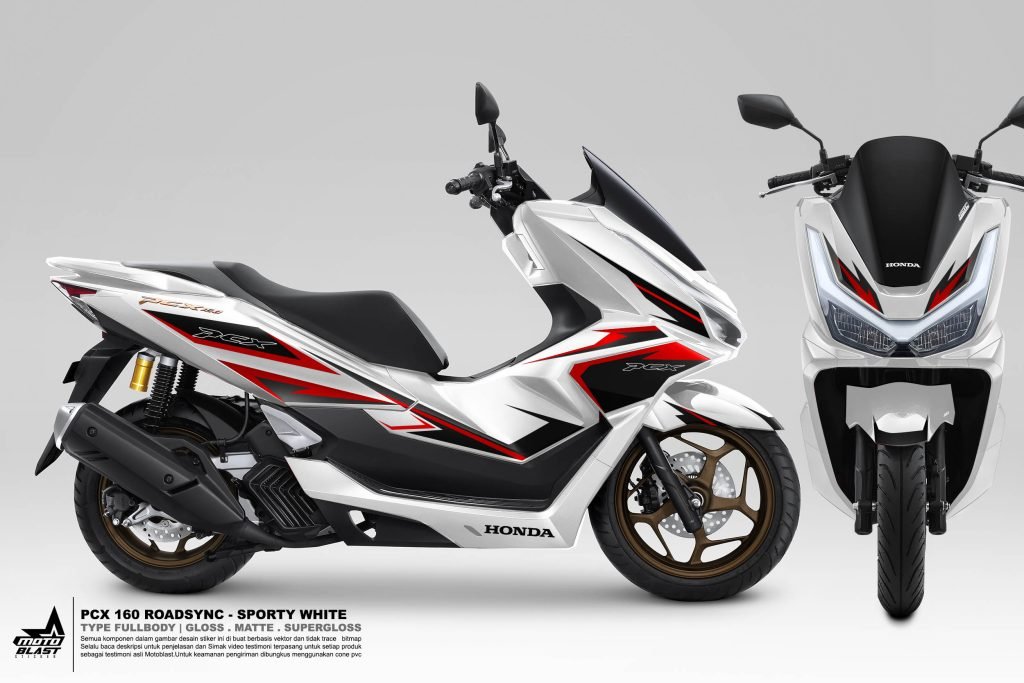 PCX 160 ROADSYNC WHITE RED CROT