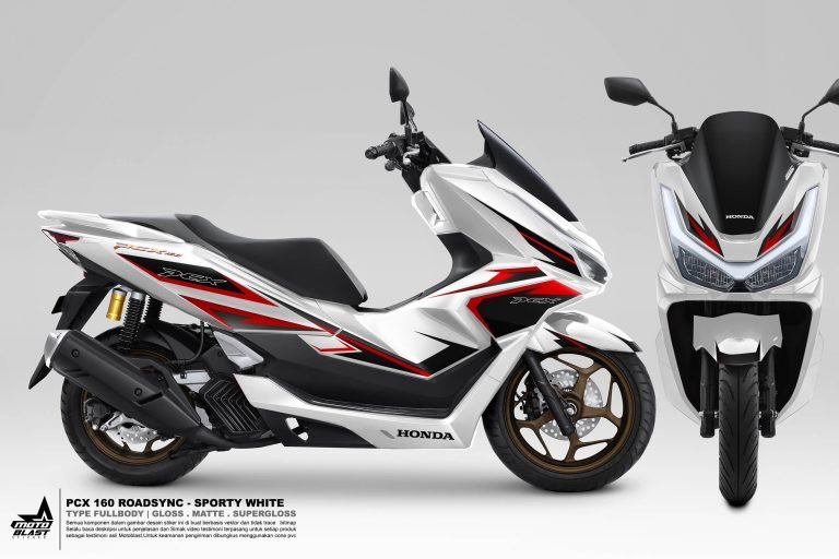 PCX 160 ROADSYNC WHITE RED CROT