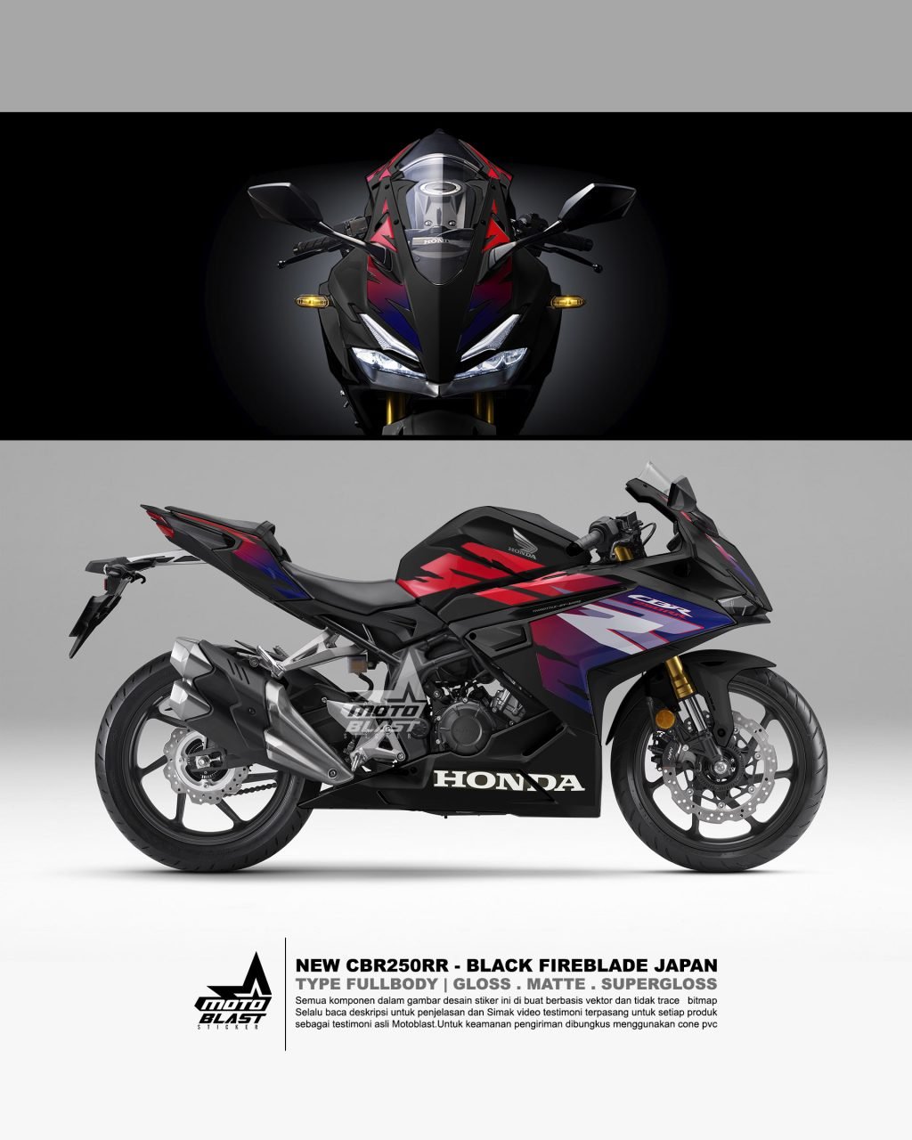 NEW CBR250RR BLACK ANNIV FIREBLADE - MOTOBLAST