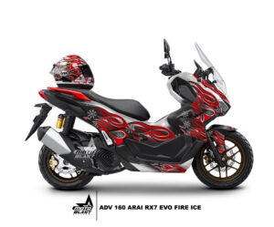 ADV 160 ROADSYNC ARAI RX7 EVO FIRE ICE-2